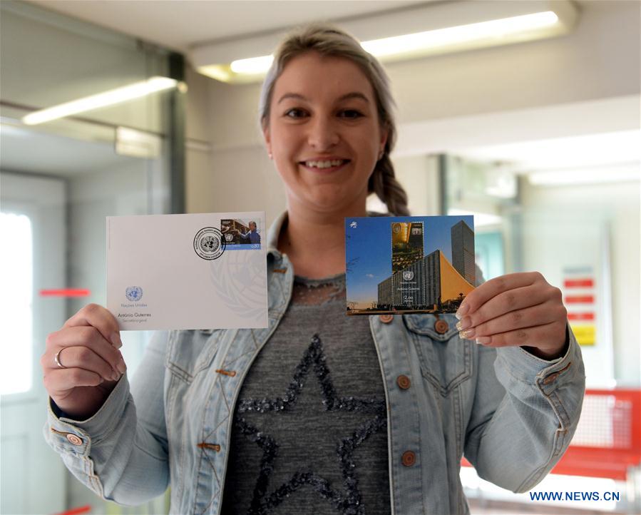 Portugal publica selos em comemora??o da elei??o de António Guterres como Secretário-geral da ONU