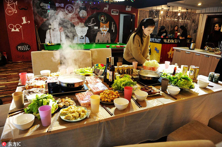 Festas caseiras cada vez mais na moda nas regi?es urbanas da China