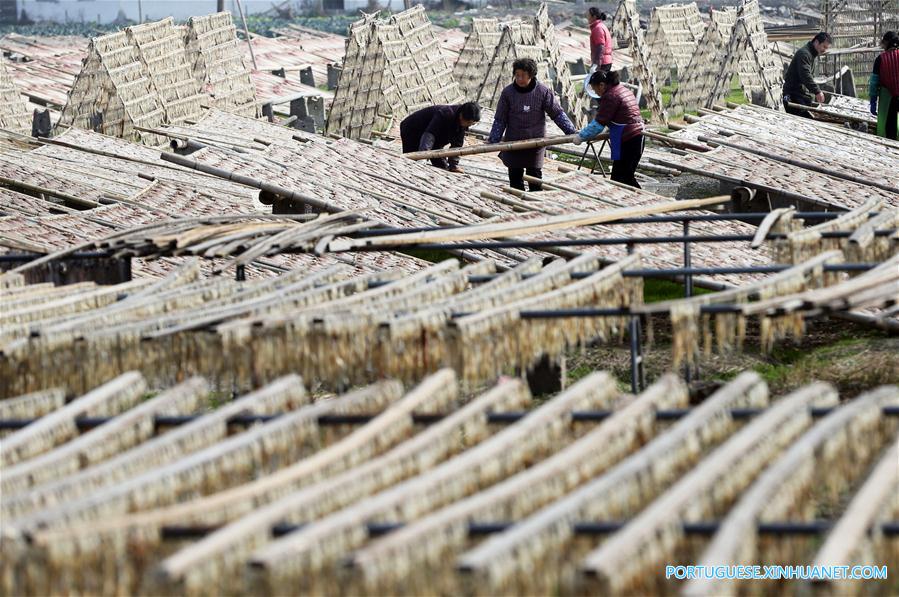 Alde?es se preparam para o próximo Ano Novo Lunar Chinês em Zhejiang