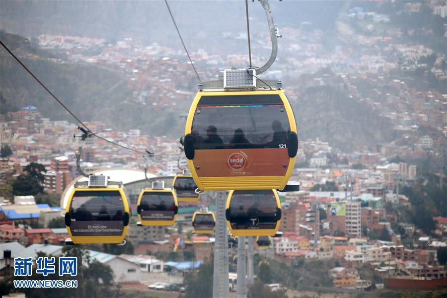 Teleférico da Bolívia em destaque