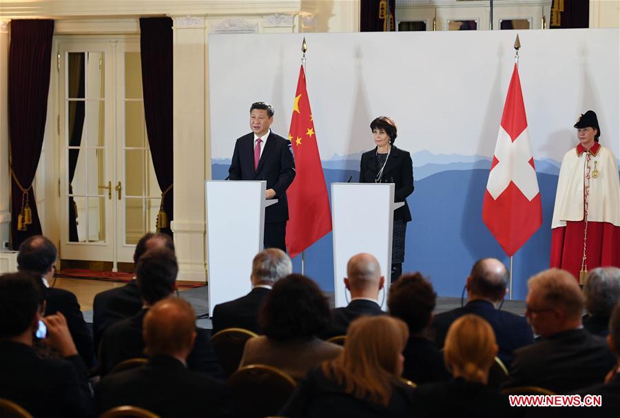 China e Suí?a prometem promover rela??es e se opor ao protecionismo