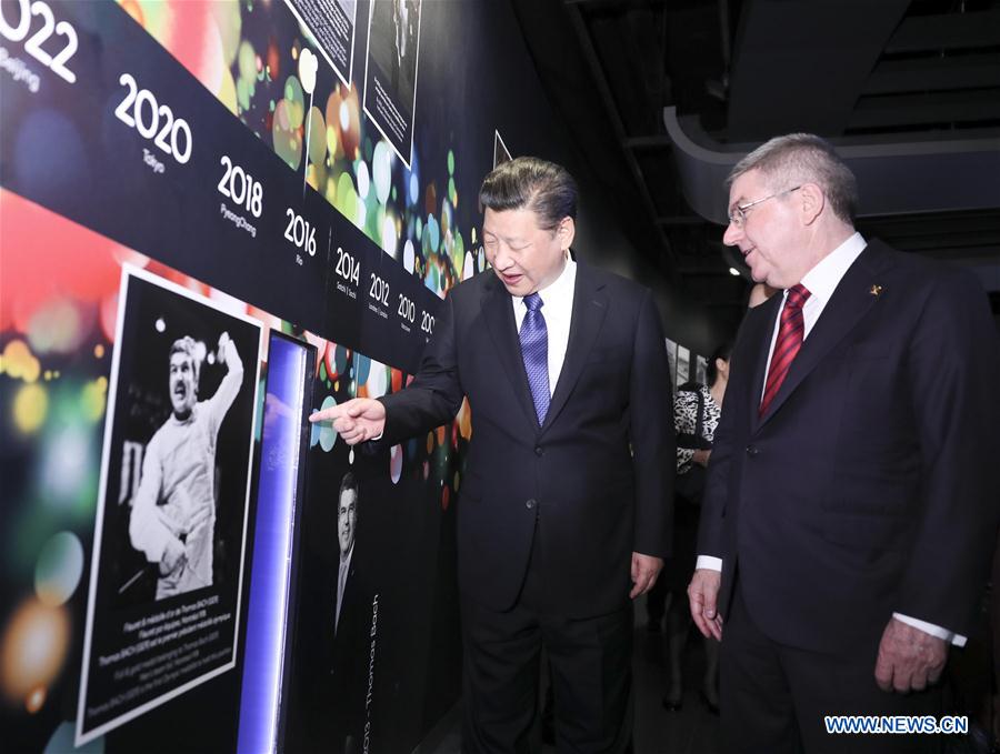 Presidente chinês reúne-se com presidente do COI