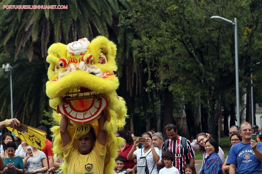 Dan?a do drag?o anuncia as celebra??es do Ano Novo Lunar chinês no Brasil