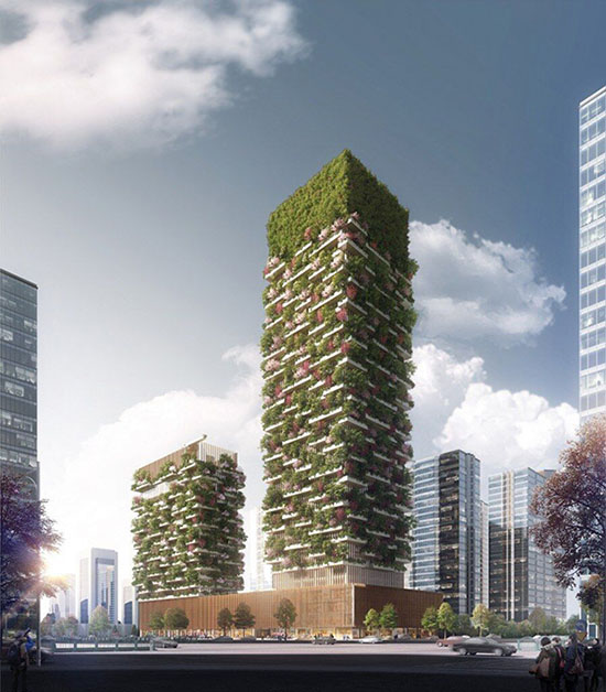 China projeta primeira “floresta vertical” da ásia