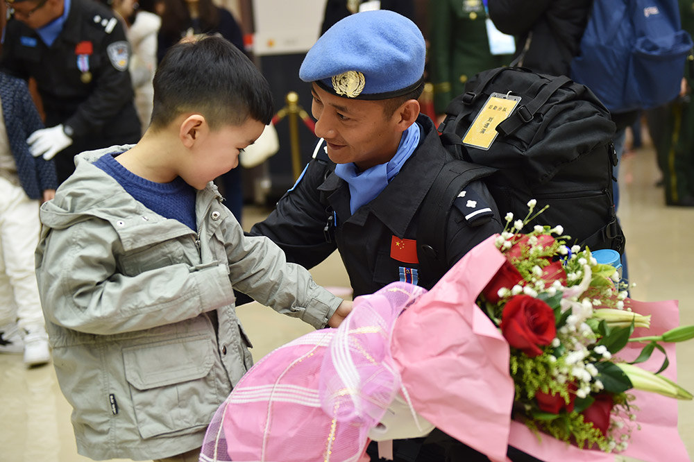 Grupo de for?as de manuten??o de paz na Libéria regressa à pátria