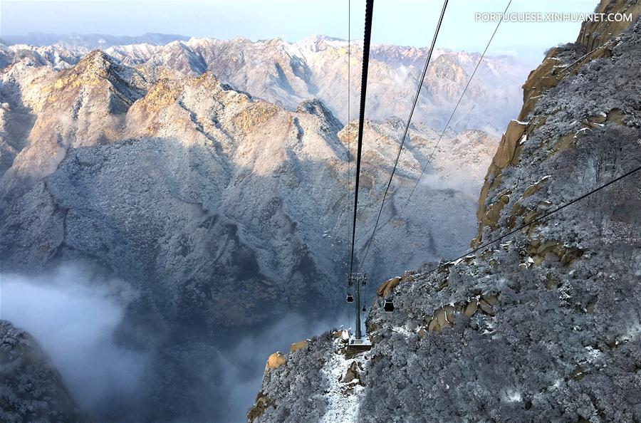 Cenário da Montanha Huashan em Shaanxi