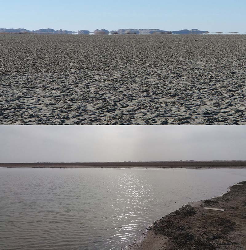 água retorna a antigo lago seco da cidade chinesa de Dunhuang