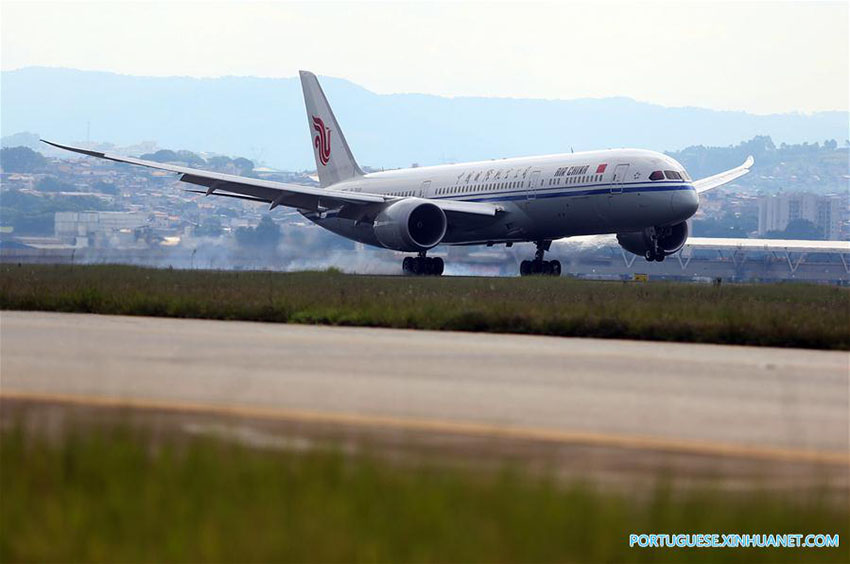 Novo boeing da Air China fará rota entre S?o Paulo e Beijing