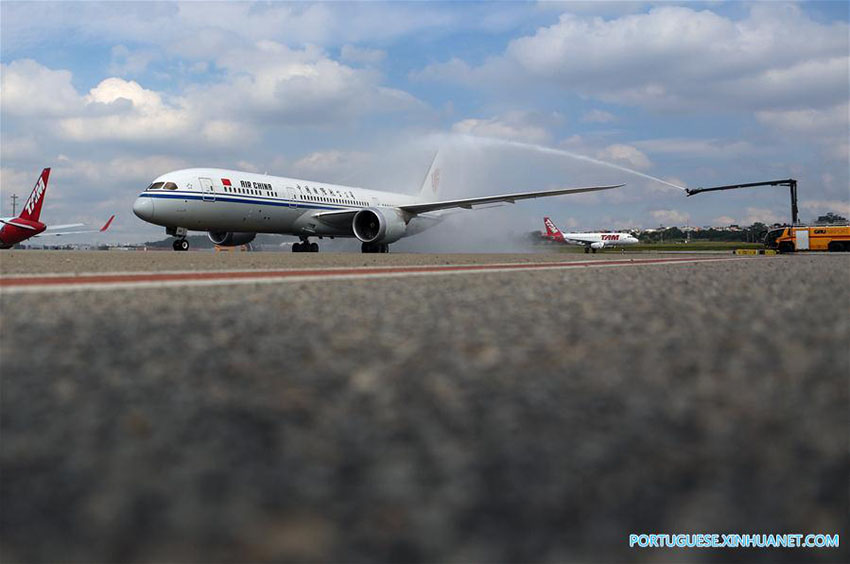 Novo boeing da Air China fará rota entre S?o Paulo e Beijing