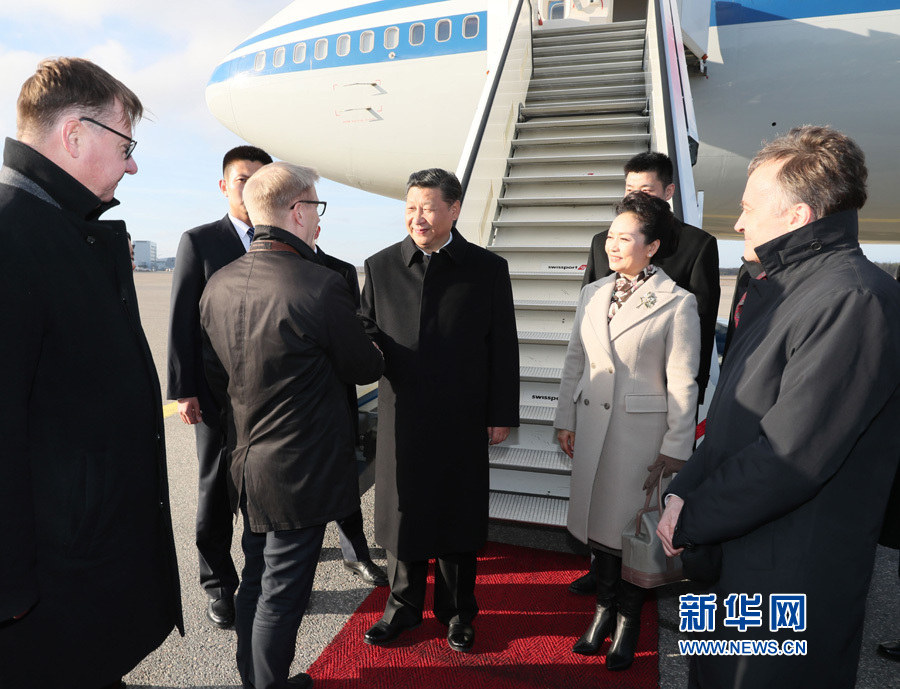 Presidente chinês chega à Finlandia para visita de Estado