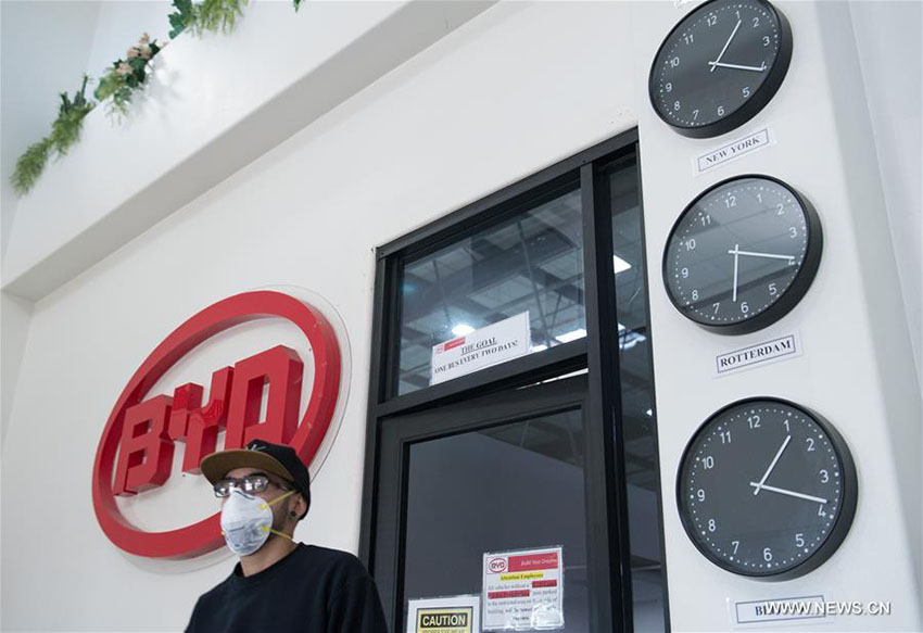 Empresa chinesa BYD estabelece fábrica nos EUA