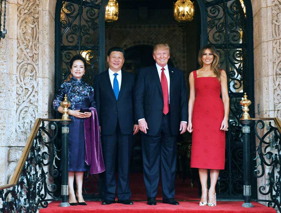 Trump recebe presidente chinês na residência de Mar-a-Lago