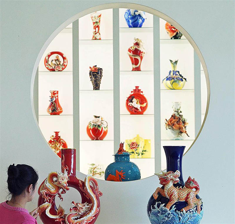 Produtos de porcelana de Jingdezhen exportados para 75 países e regi?es