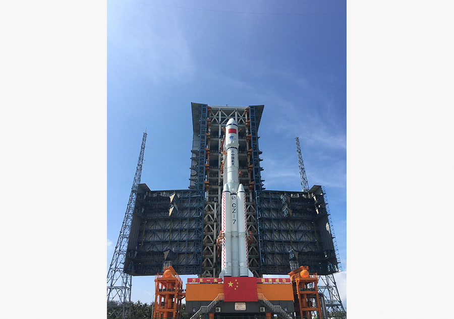 Nave espacial de carga Tianzhou 1 transferida para Centro de Lan?amento Espacial de Wenchang