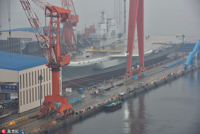 Segundo porta-avi?es da China já se encontra sobre as águas