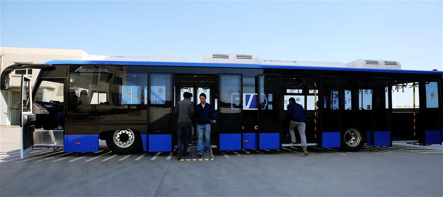 ?nibus elétrico fabricado pela CIMC entra em fase de testes em Hebei