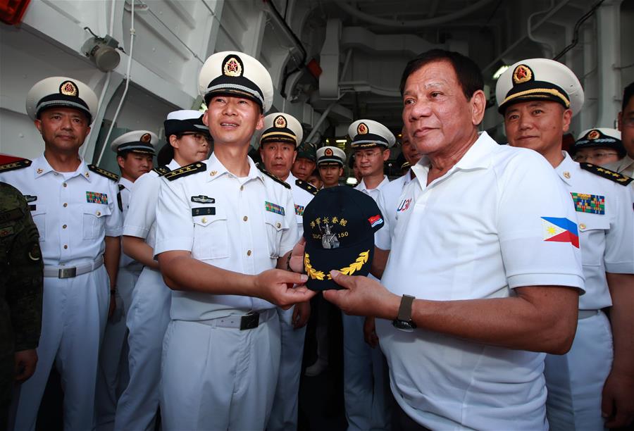 Duterte: Filipinas disponíveis para realiza??o de exercícios militares conjuntos com a China