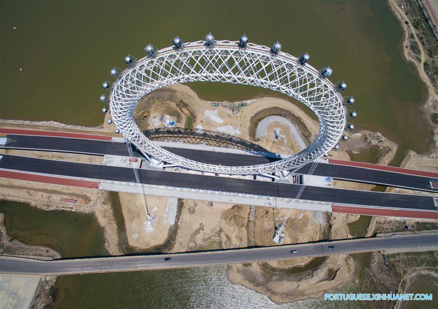 Em imagens: Roda-gigante no leste da China