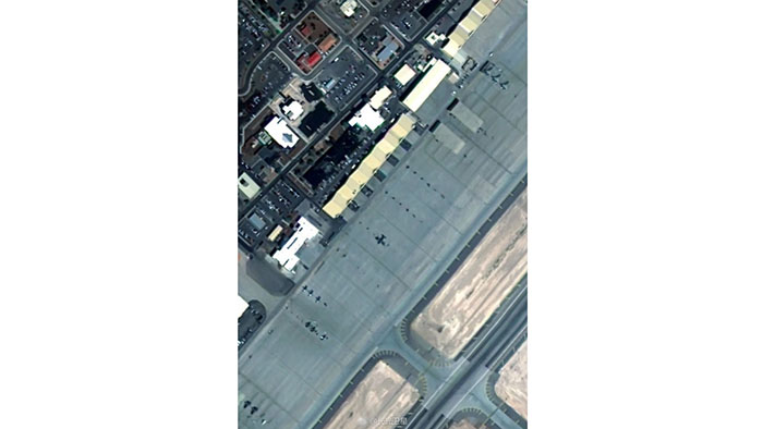 Satélite chinês revela fotos da Base da For?a Aérea Nellis dos EUA