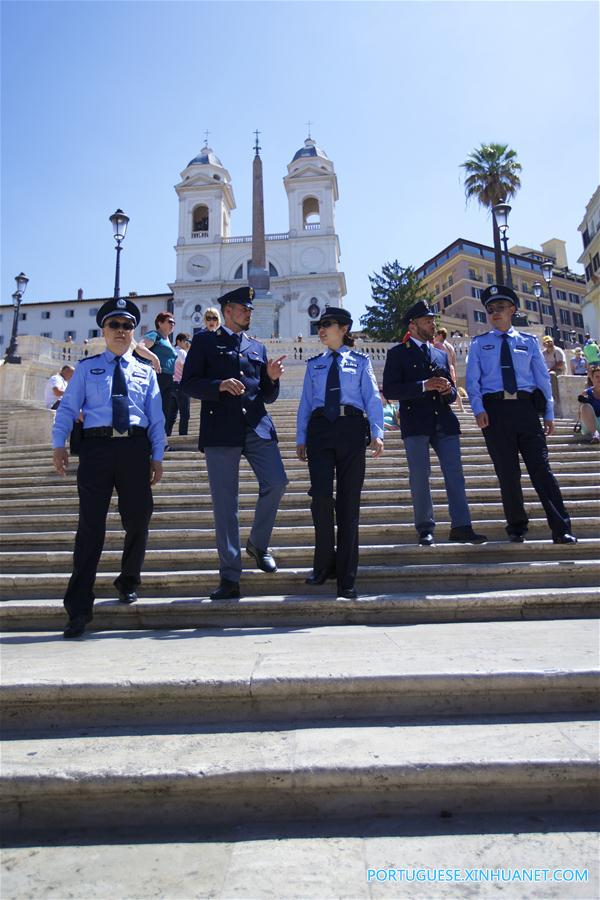 Patrulhas policiais conjuntas entre China e Itália s?o lan?adas em Roma