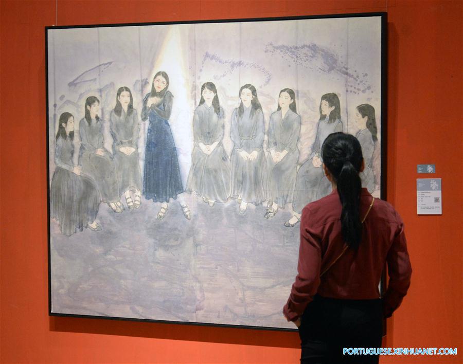 Exposi??o de arte exibe trabalhos de graduados em Hangzhou no leste da China