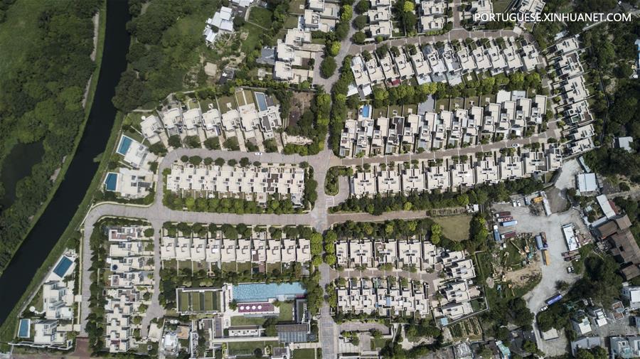 Vista aérea de Hong Kong