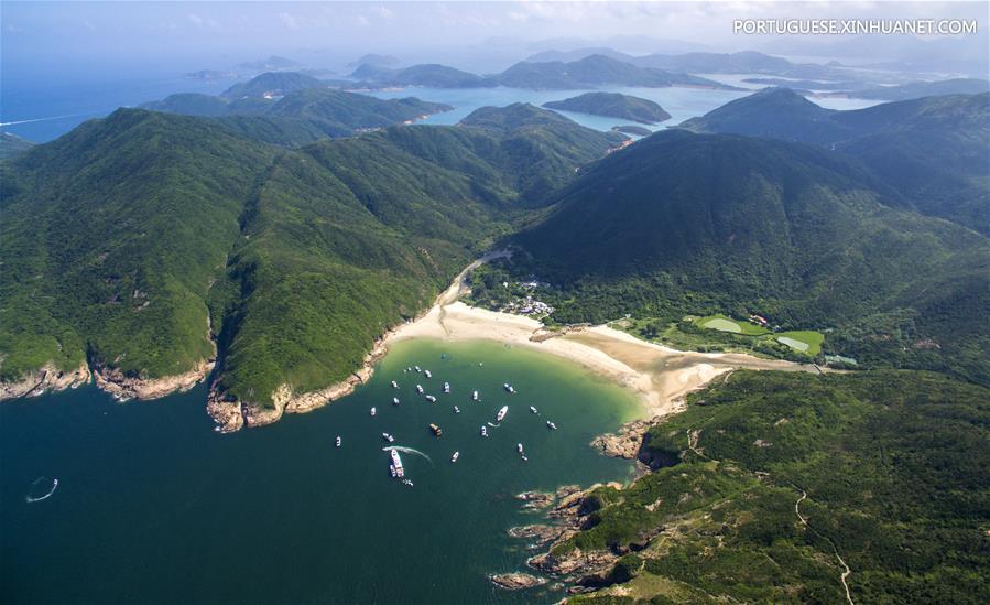 Vista aérea de Hong Kong