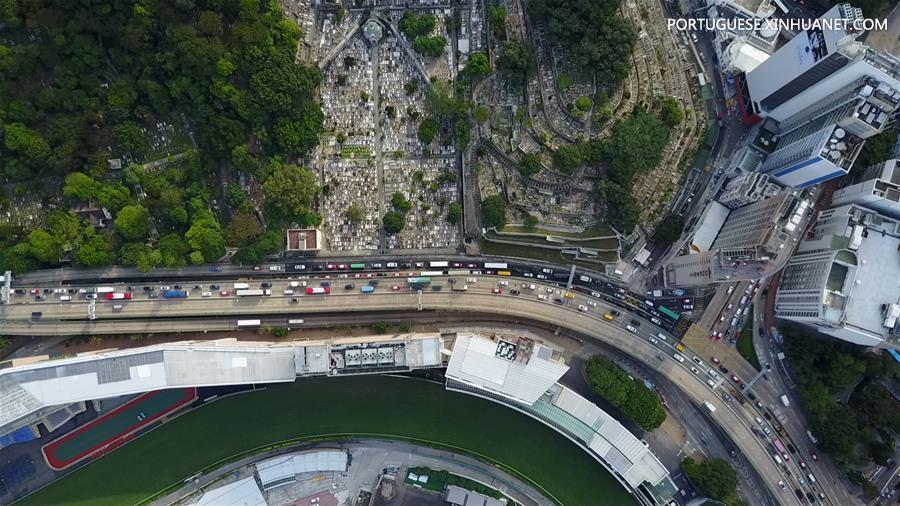 Vista aérea de Hong Kong
