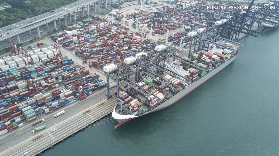 Vista aérea de Hong Kong