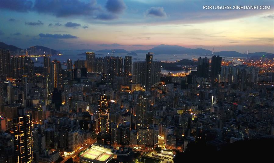 Vista aérea de Hong Kong