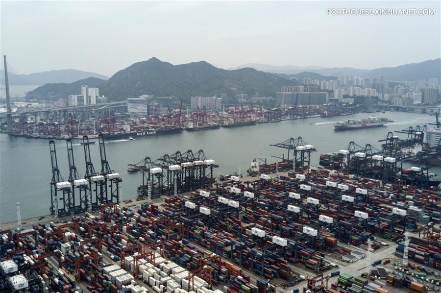 Vista aérea de Hong Kong