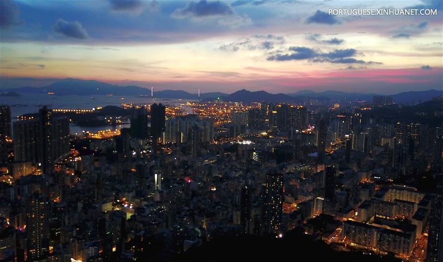 Vista aérea de Hong Kong