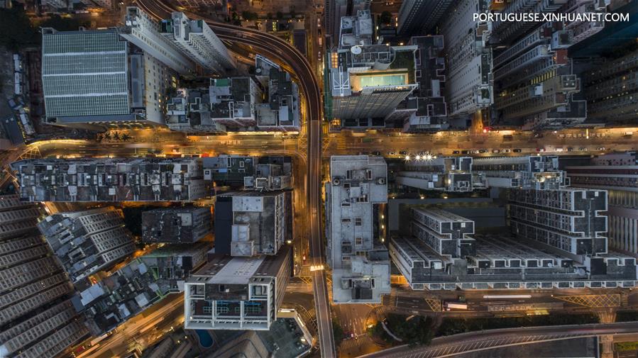 Vista aérea de Hong Kong