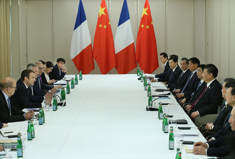 Xi e Macron concordam em promover a coopera??o China-Fran?a