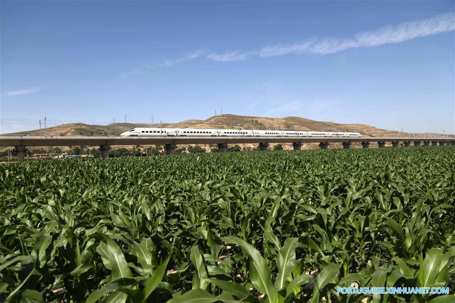 Nova ferrovia de alta velocidade ligando Baoji e Lanzhou inicia opera??o