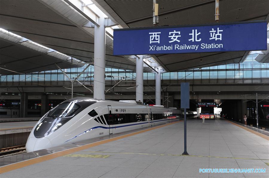 Nova ferrovia de alta velocidade ligando Baoji e Lanzhou inicia opera??o