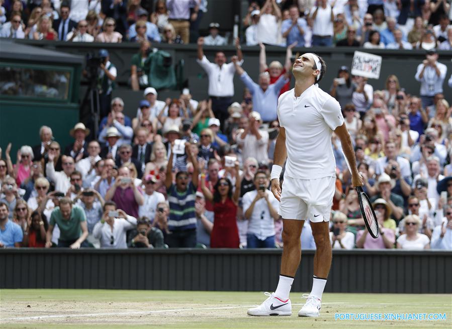 Federer conquista 8o título em Wimbledon