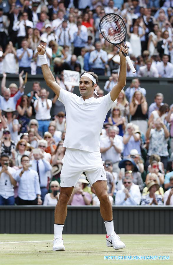 Federer conquista 8o título em Wimbledon