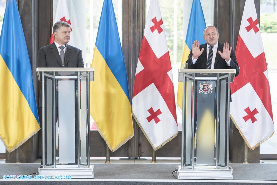 Ucrania e Geórgia prometem trabalhar juntos em defesa