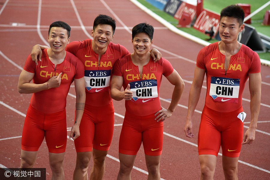 China garante vitória nos 4x100 metros de revezamento do sexo masculino no M?naco