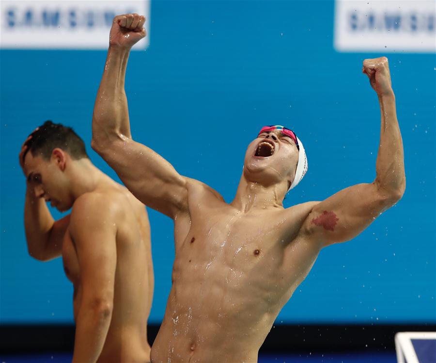 Sun Yang conquista título de 400 metros livres no Campeonato Mundial de Desportos Aquáticos