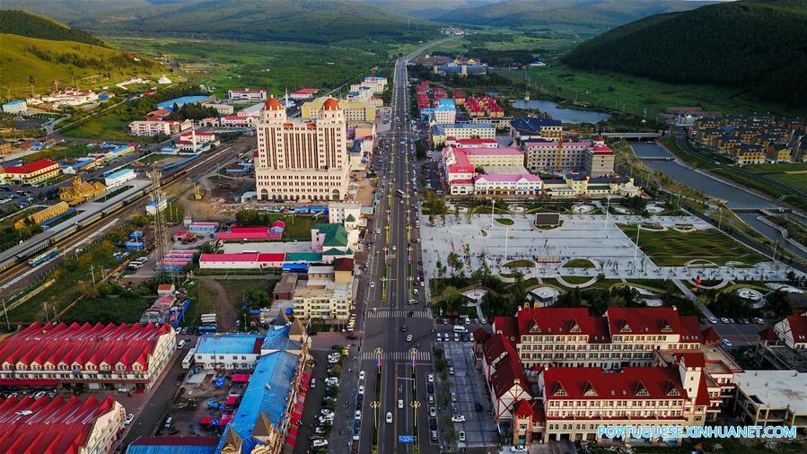 Cidade turística de Arxan na Mongólia Interior, no norte da China