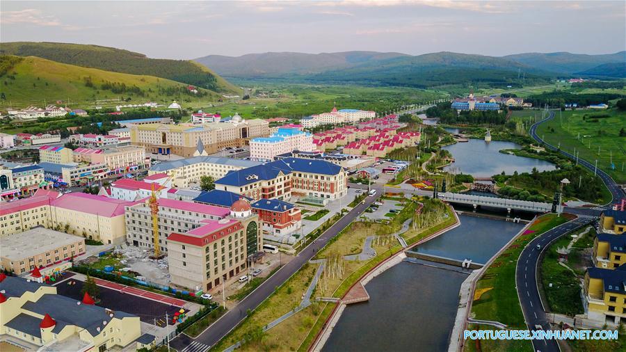 Cidade turística de Arxan na Mongólia Interior, no norte da China