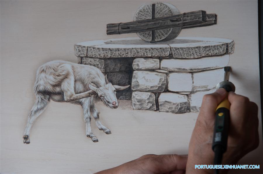 Em imagens: Trabalhos de pirografia de Hao Youyou