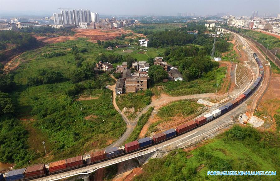 Servi?o de trem de carga é lan?ado entre Ganzhou e Cazaquist?o