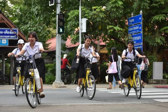 Bicicletas compartilhadas chegam à Tailandia