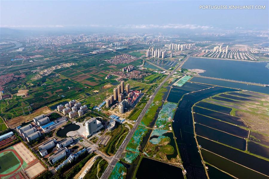 Paisagem da ilha Yangma em Shandong