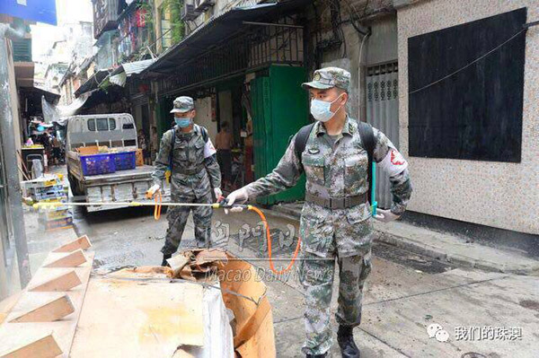 Tuf?o Hato: Soldados da Guarni??o do ELP em Macau s?o mobilizados para opera??es de limpeza