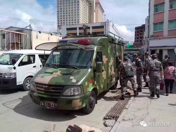 Tuf?o Hato: Soldados da Guarni??o do ELP em Macau s?o mobilizados para opera??es de limpeza