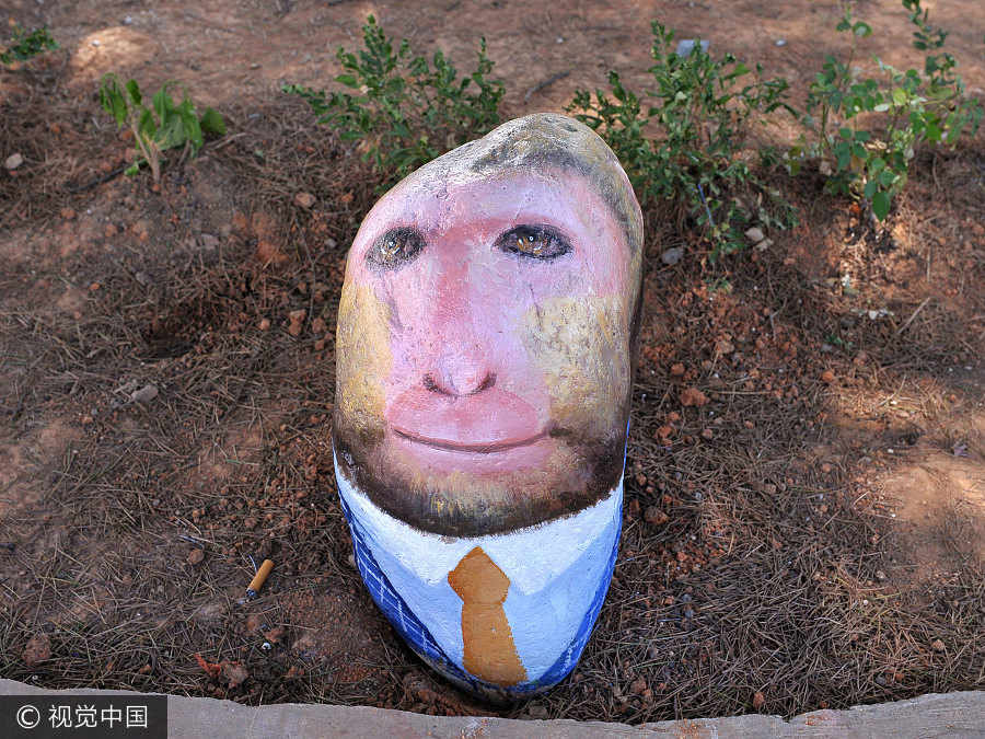 Pinturas 3D transformam vila chinesa em jardim zoológico